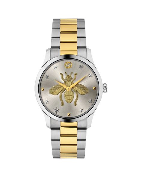 gucci two tone womens watch|Gucci bee watch ladies.